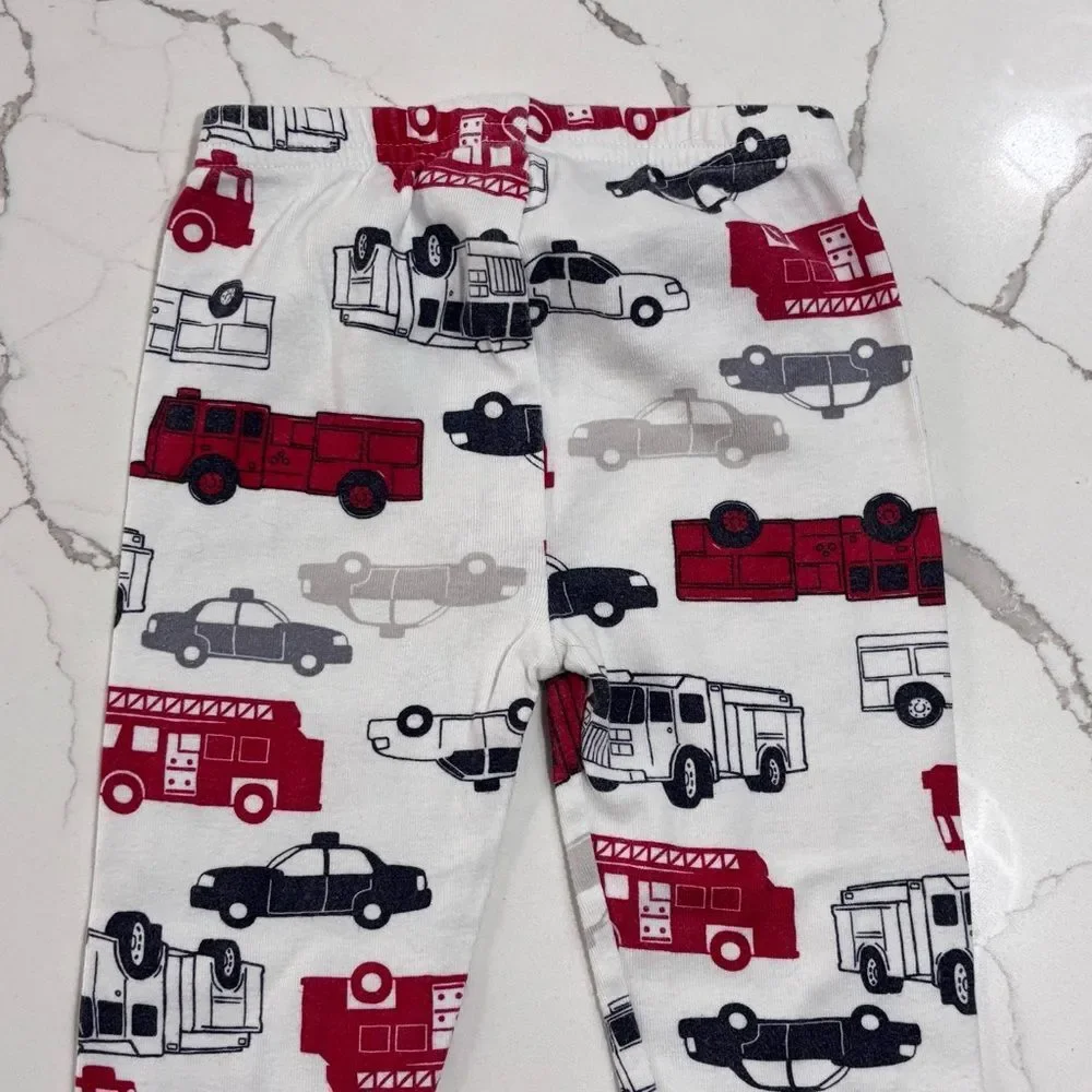 Carter’s | Boys FIREMAN 4-piece PAJAMA SET Pjs Snug Fitting Firetruck Size 2T
